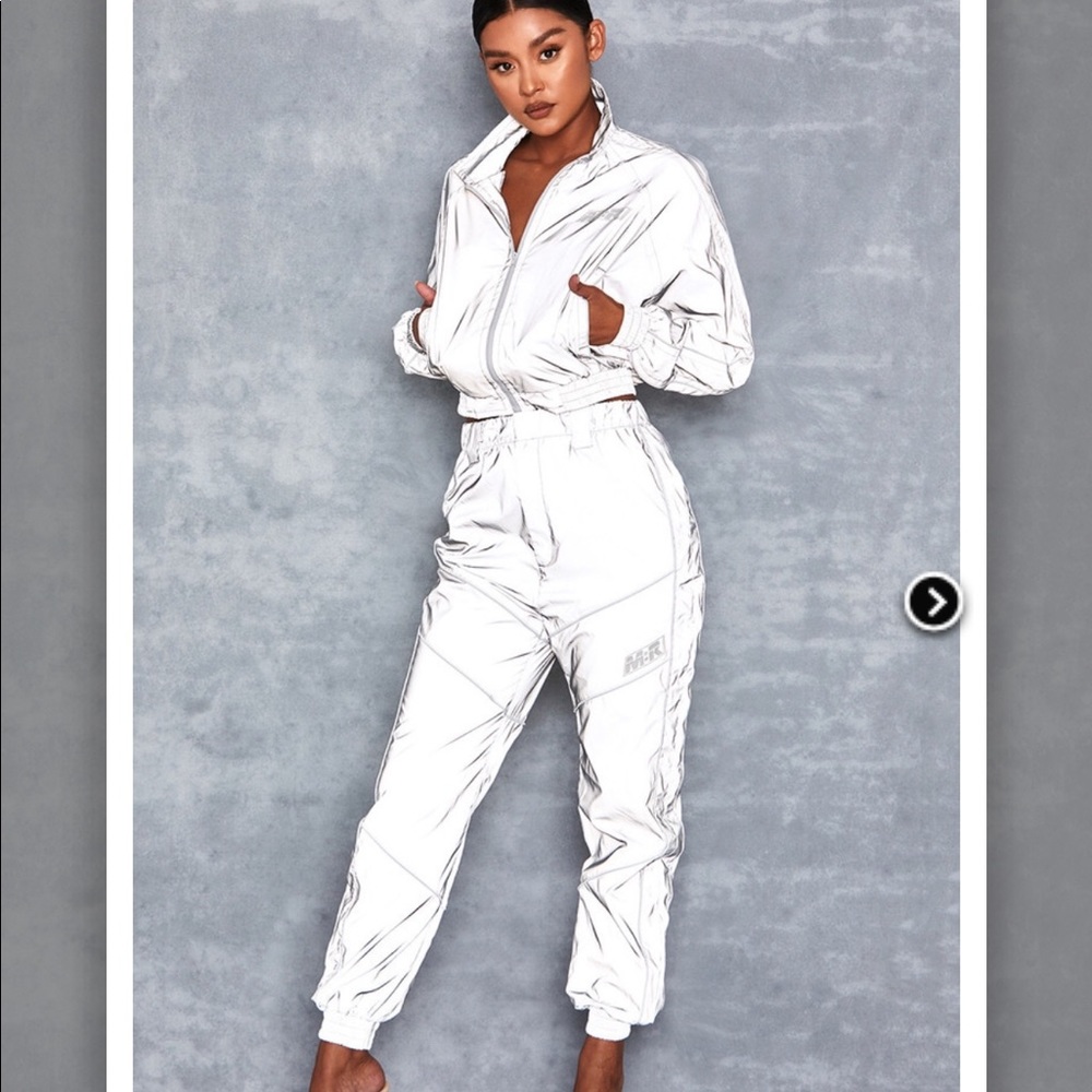 Reflective Silver Track Pants